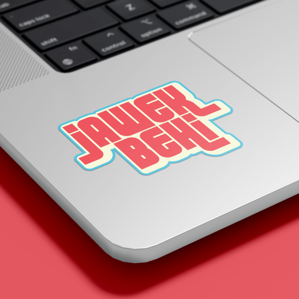 Tunisia Series Jawek Behi Sticker - Red